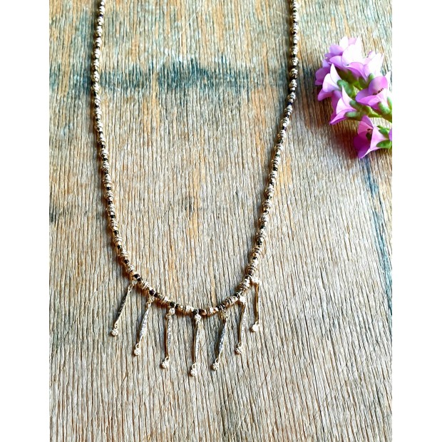 5 Octobre sidabro kaklo papuošalas su deimantais 5 Octobre sidabro kaklo papuošalas su deimantais